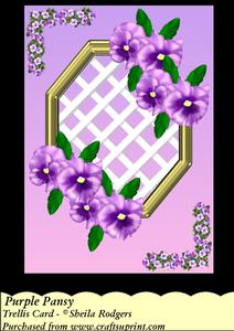 Purple Pansy - Trellis Card Kit