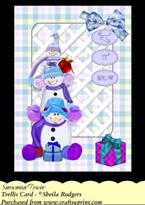 Snowman Tower - Trellis Card Kit