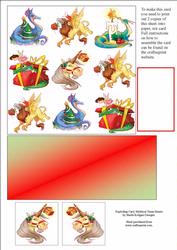 Exploding Card, Mythical Christmas Beasts