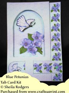 Blue Petunia - Tab Card Kit