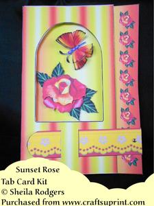 Sunset Rose - Tab Card Kit
