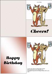 Cut Out Card, Cheers!