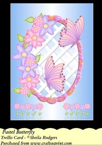 Pastel Butterfly - Trellis Card Kit