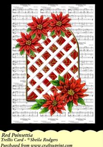 Red Poinsettia - Trellis Card Kit