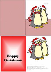 Cut Out Card, Penguins