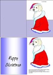 Cut Out Card, Labrador Santa