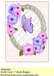 Petunias - Trellis Card Kit