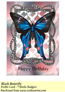 Black Butterfly - Trellis Card Kit