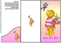 Voucher Card - Teddy with Butterfly