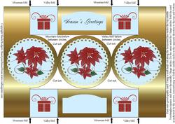 Poinsettia Circle Folded Pop Out