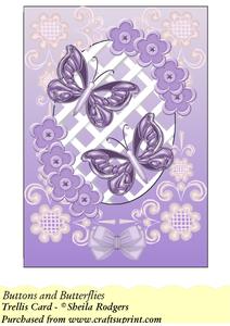 Buttons and Butterflies - Trellis Card Kit