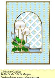 Christmas Candles - Trellis Card Kit