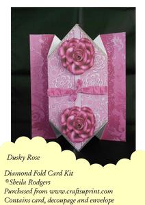 Dusky Rose - Diamond Fold Card Kit