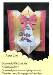 Xmas Tree - Diamond Fold Card
