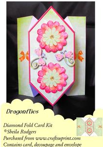 Dragonflies - Diamond Fold Card