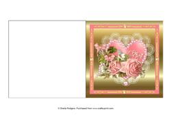 Pink Rose in Heart