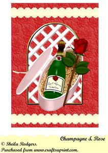 Champagne & Rose - Trellis Card Kit