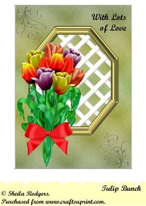 Tulip Bunch - Trellis Card Kit