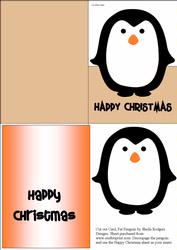 Cut Out Card, Fat Penguin