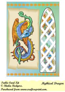 Mythical Dragon Side Trellis Card