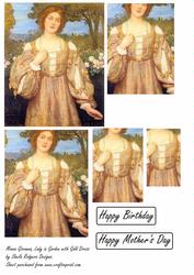 Monna Giovanna, Lady in Garden with Gold Dress