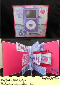Purple Mp3 Player Flag Book