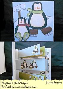 Skating Penguins Flag Book