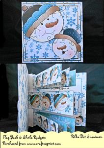 Polka Dot Snowmen Flag Book