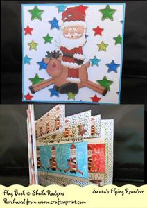 Santa's Flying Reindeer Flag Book