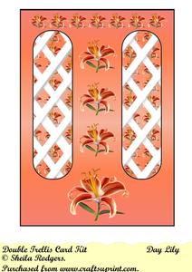 Day Lily Double Trellis Card Kit