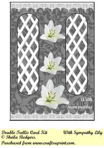 With Sympathy Lily Double Trellis Card Kit