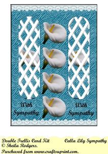 Calla Lily Sympathy Double Trellis Card Kit