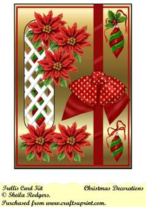 Christmas Decorations Trellis Card Kit