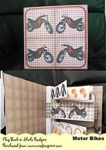 Motor Bikes Flag Book Kit