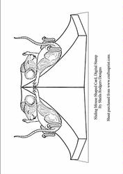 Sliding Mouse Shaped Card, Digital Stamp