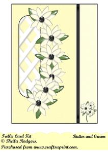 Butter and Cream Left Trellis Card Kit