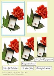 Red Rose and Amethyst Ring