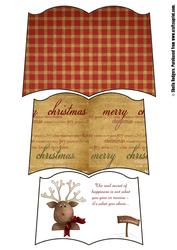 Christmas Reindeer Open Book