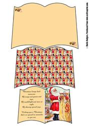 Santa with Toy Sack Open Book