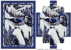 Blue Jay in Snow Panel Card