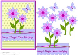 Belated Birthday Flowers Step by Step