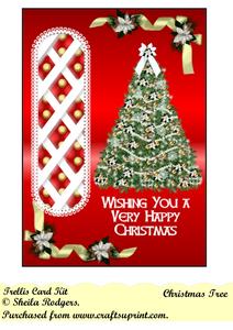 Christmas Tree Trellis Card Kit