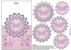Butterflies Scalloped Over the Edge Pyramid