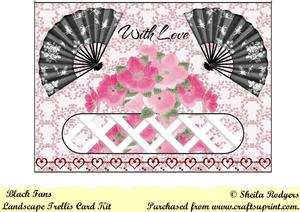 Black Fans Landscape Trellis Card Kit