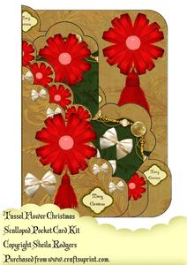 Tassel Flower Christmas Pocket Card Kit
