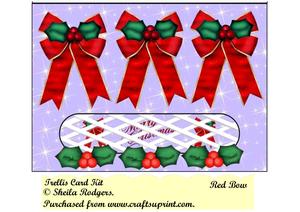 Red Bow Trellis Card Kit