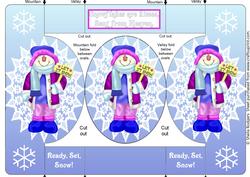 Ready, Set, Snow! Oval Folded Pop Out