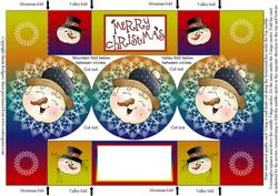 Giggly Snowman Circle Pop Out Card