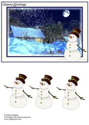 Moonlit Snowman