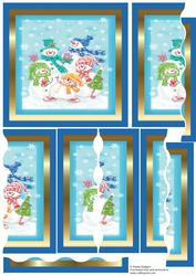 Snowman Family Wavy Edged Side Stacker